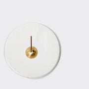 White Ceramic Dish & Gold Metal Incense Holder