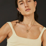 Model wears Laura Lombardi Tesoro Pendant