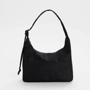 Small Recycled Nylon Shoulder Bag Black