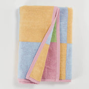 Baggu Organic Cotton Bath & Beach Towel - Stucco Multi Check