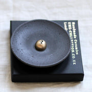 Black Smudging Dish & Gold Dome